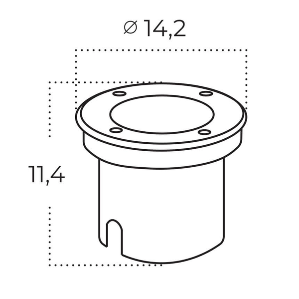 Ogrodowa lampa najazdowa AROS AZ5844 Azzardo LED 12W 4000K IP67 stal