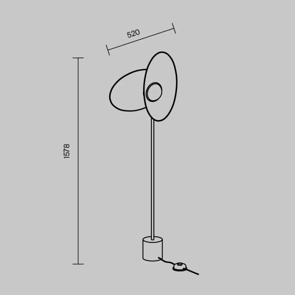 Metalowa lampa stojąca Evolution MOD396FL-L10W3K LED 12W 3000K biała