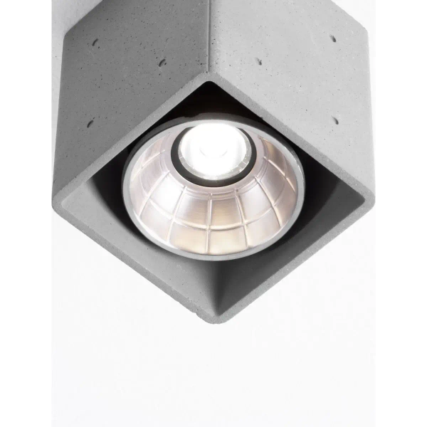 Kwadratowa lampa sufitowa TRAVONO LE75180 LED 10W 3000K IP65 szary