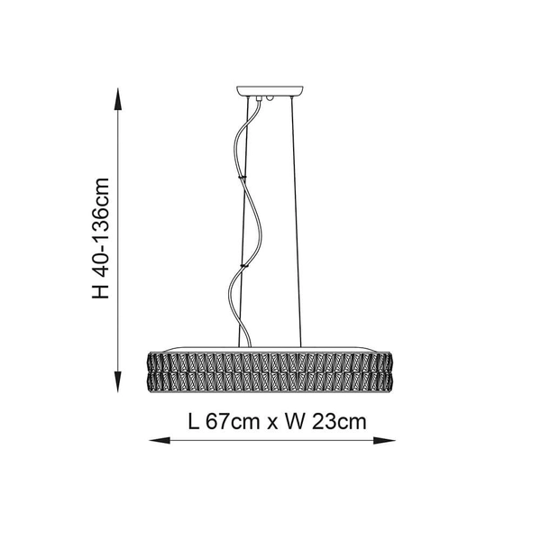 Wisząca lampa Verina 76514 Endon LED 5W 3000K kryształ przezroczysty chrom