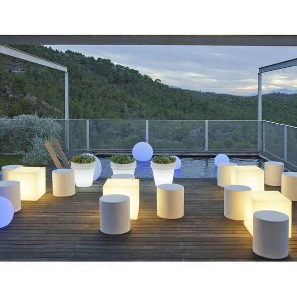 Lampa podłogowa Cuby LUMCB045SSNW LED 1W 3000-6500K IP65 kostka biała