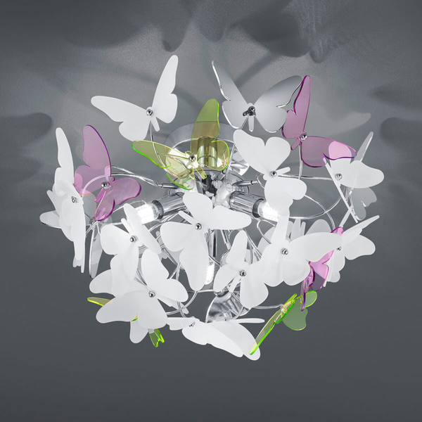 Sufitowa lampa do pokoju dziecięcego Butterfly R60213017 motyle multikolor