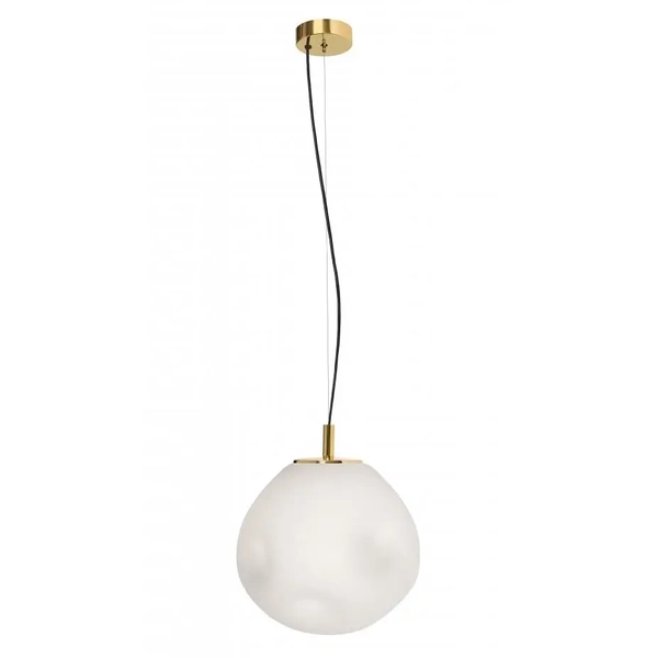 Kuchenna lampa wisząca Cloe 11062105 Kaspa nieregularna kula biała złota