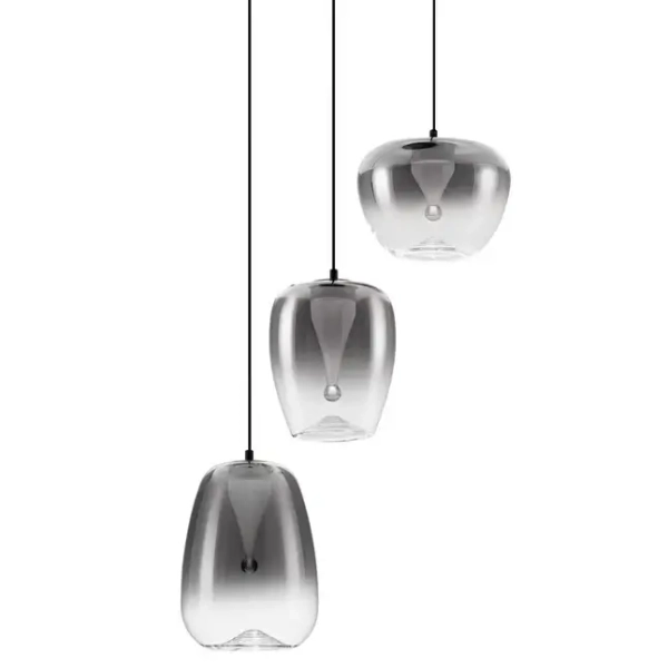 Potrójna lampa wisząca JAREVIA LE45122 LED 10W 3000K szklana szara