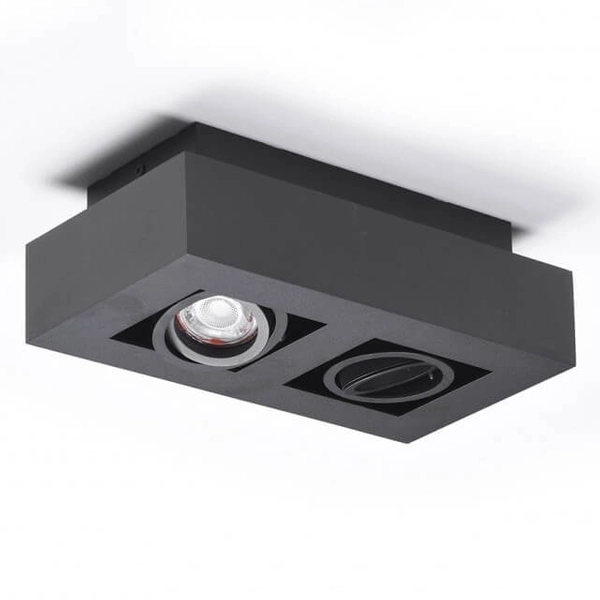 Prostokątna lampa z regulacją NIKEA AZ4435 Azzardo sufitowa czarny