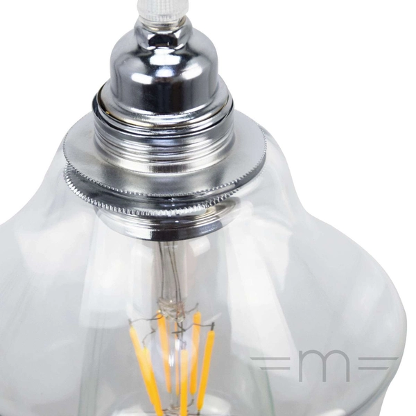 LAMPA wisząca LONGIS II 10134109 Kaspa kulista OPRAWA szklany ZWIS loftowy przezroczysty