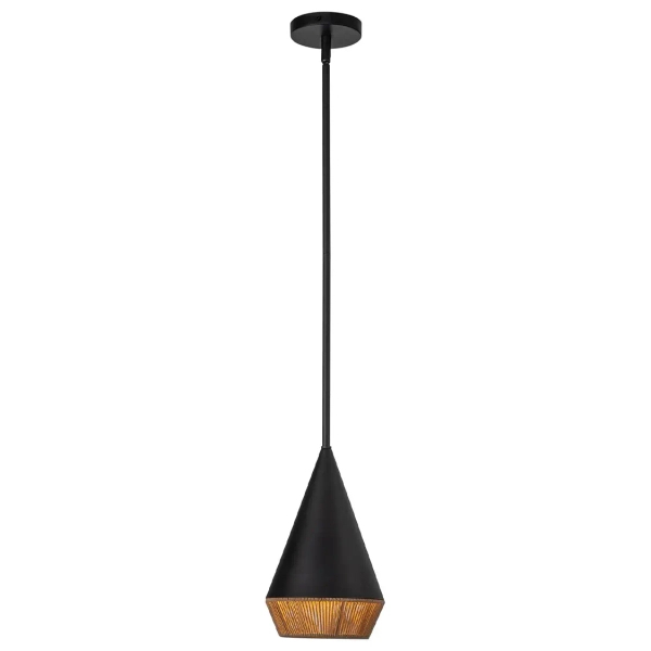 Pojedyncza zwisająca lampa Daphne ALM-DAPHNE-P-S-MB do salonu czarna