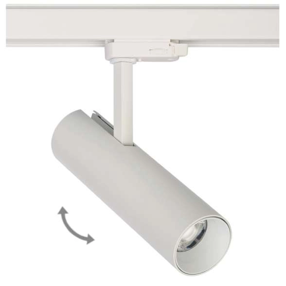 LAMPA sufitowa MILO 8766 Nowodvorski metalowa OPRAWA tuba LED 15W 3000K do systemu szynowego 3 - fazowego regulowana biała