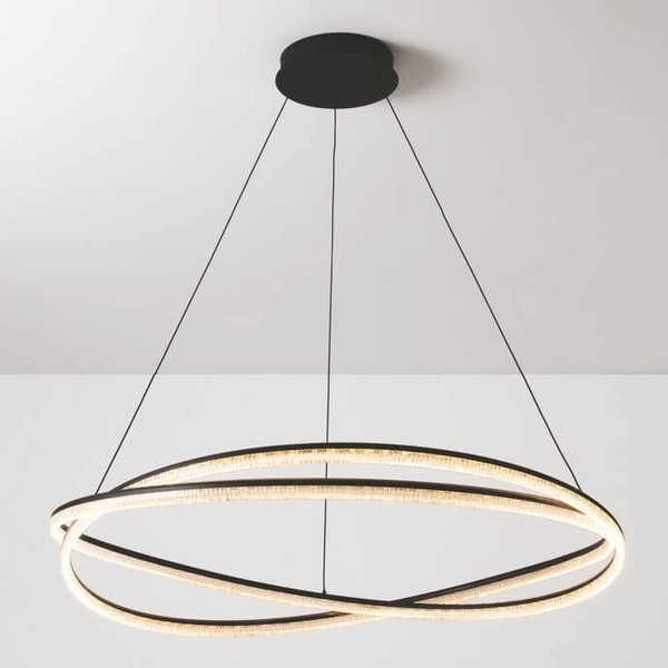 Lampa zwisająca do salonu ILAVE LE44323 LED 68W 3000K wstęga czarna