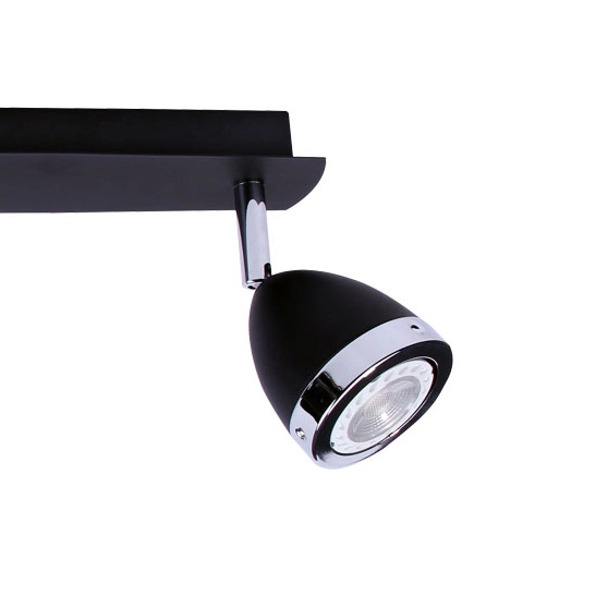 Spot LAMPA sufitowa CALASA SPL-9372-3A BL Italux metalowa OPRAWA regulowane reflektorki czarne chrom
