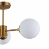 Złota lampa wisząca Roma LP-1345/3P GD Light Prestige szklane mleczne kule