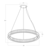 Zwisowa lampa kryształowa SPARK AZ5791 Azzardo LED 72W 3000K chrom