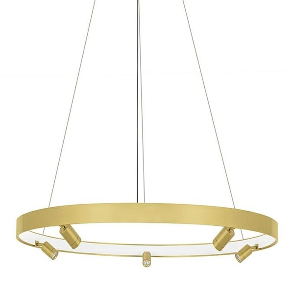 Regulowana lampa wisząca Circle LED 75,8W 3000K złoty ring