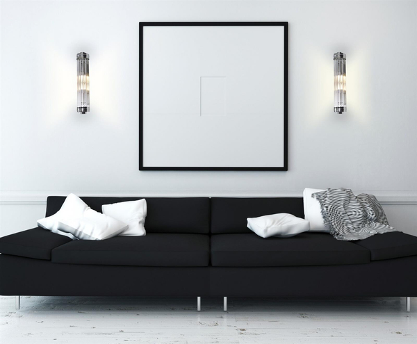 Kinkiet LAMPA ścienna FLORENCE W0241 okrągła szklana glamour chrom przezroczysta OUTLET