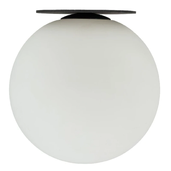 Sufitowa lampa podtynkowa Vos 1 10963 opalowa kula czarny