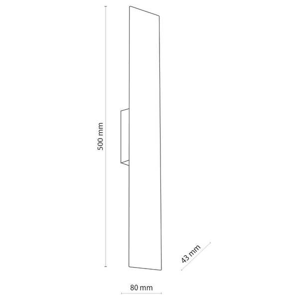 Kinkiet naścienny do przedpokoju Navi 4753 podłużny belka czarny