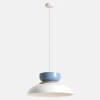 Metalowa lampa wisząca ALDO 1152G2_16_J nad stół biała niebieska