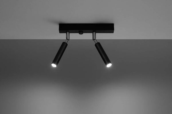 Regulowana LAMPA sufitowa SL.0898 metalowa OPRAWA tuby loftowe czarne