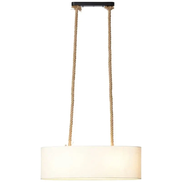 Abażurowa lampa wisząca Sailor 99195/09 nad wyspę biała brązowa
