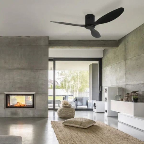 Inteligentny wentylator sufitowy 20257 do salonu łączność z wifi czarny