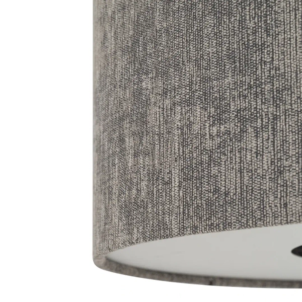 Regulowana wisząca lampa LAGO 11675 tuba tkanina szara