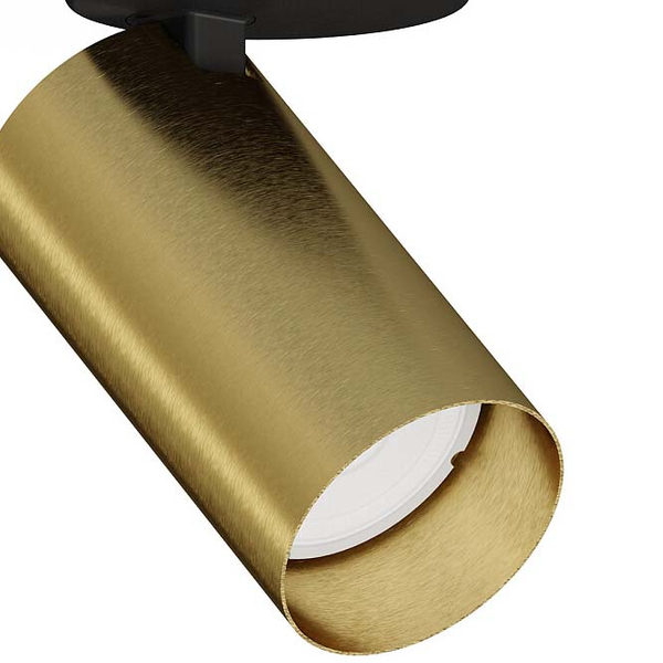 Regulowany downlight pokojowy Mono 7778 reflektorek czarny mosiądz