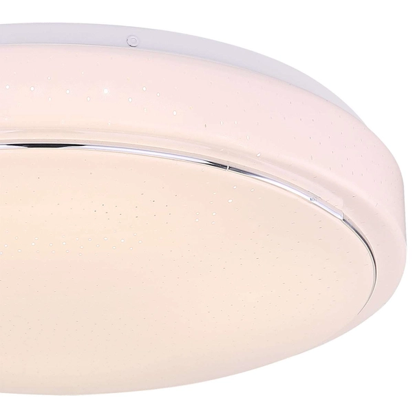 Sufitowa LAMPA plafon KALLE 48408-24 Globo metalowa OPRAWA okrągła LED 24W 3000K - 6000K biała chromowana