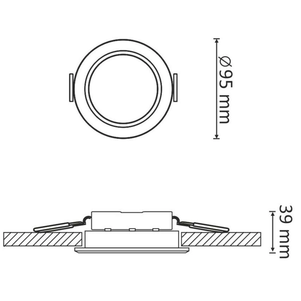 Wpuszczane LAMPY sufitowe MIRO 304605 Polux zestaw 3 podtynkowych OPRAW okrągłych LED 18W 3000K do zabudowy IP44 białe