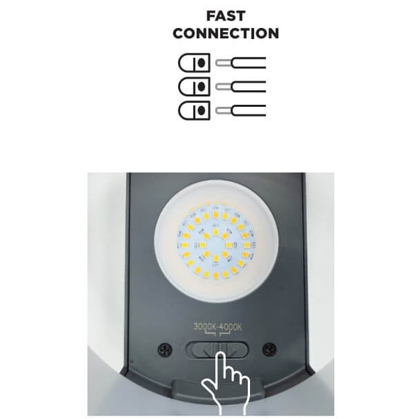 Zewnętrzny kinkiet ścienny MOON 5206001118 LED 11,1W 3000-4000K IP44 szary