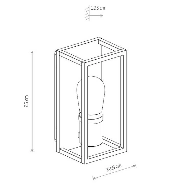 Kinkiet ogrodowy Margot 10504 IP54 prostokątny metalowy grafitowy