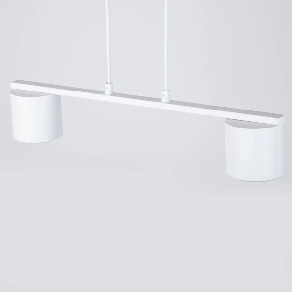 Podwójna zwisająca lampa Mila 2 41349 na belce do sypialni biały