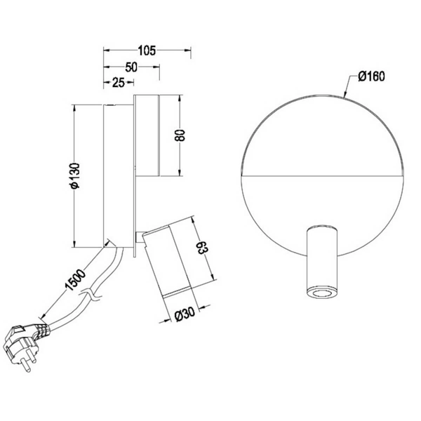 Jadalniana lampa ścienna MARIO 222370231 Trio LED 8,3W 3000K tubka biała