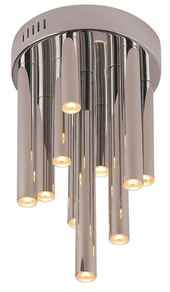 Plafon LAMPA sufitowa ORGANIC C0117D Maxlight okrągła OPRAWA metalowa do salonu LED 10W 3000K sople chrom