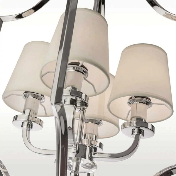 Wisząca LAMPA nowoczesna NEW YORK P04380WH Cosmolight abażurowy zwis do jadalni biały