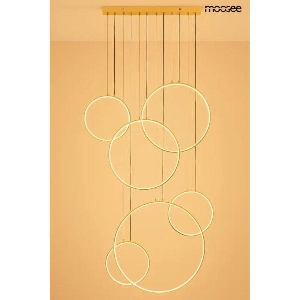 Pierścieniowa lampa wisząca CIRCULO złota MSE1501100603 6xLED 156W 3000K ringi