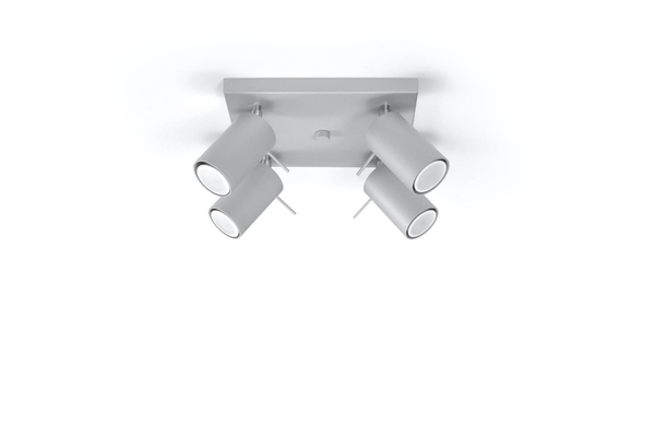 Plafon LAMPA sufitowa Ring SL.0452 Sollux natynkowa OPRAWA metalowa SPOT regulowane tuby szare