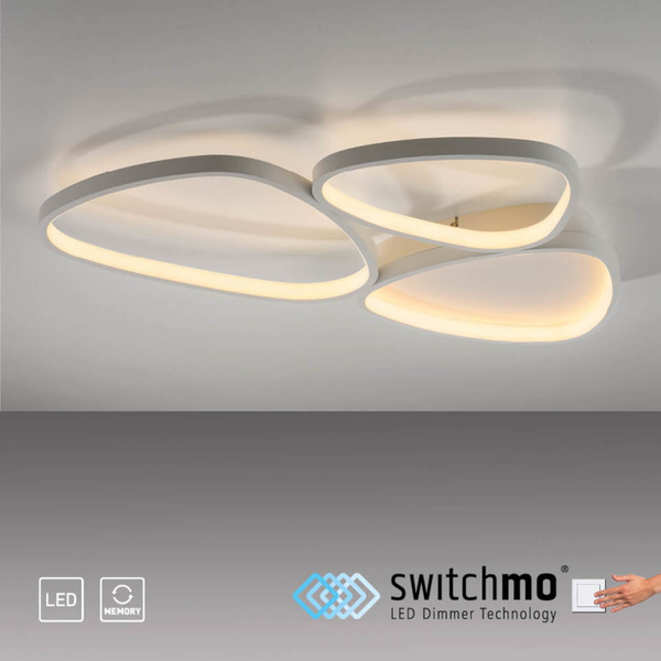 Nasufitowa lampa Pebbles 14049-16 LED 26,5W 3000K nieregularna biała