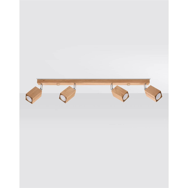 4-punktowa lampa sufitowa SL.1038 drewniana do garderoby