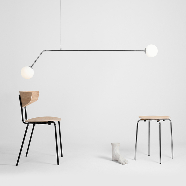 Lampa wisząca Pure 1064H4 Aldex 2-punktowe kule balls do jadalni chrom