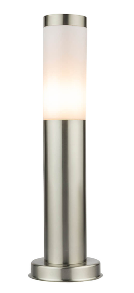 Stojąca lampa ogrodowa Boston 3158 Globo tuba IP44 stalowa srebrna