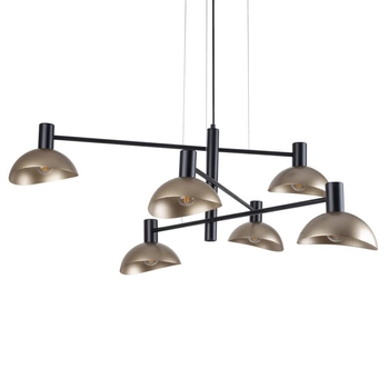 Wielopunktowy żyrandol Artis 40569 Sigma do salonu nowoczesny czarny złoty