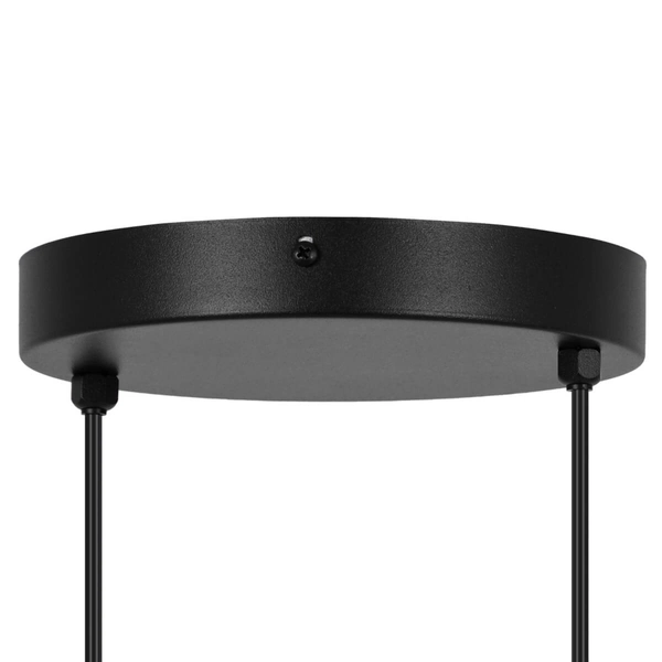 Podwójna lampa wisząca Vela K-5337 kule szklana metalowa bursztynowa czarna