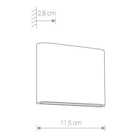 Ścienna LAMPA zewnętrzna SEMI LED 7,2W 3000K 6775 Nowodvorski metalowa OPRAWA elewacyjna IP54 grafitowa