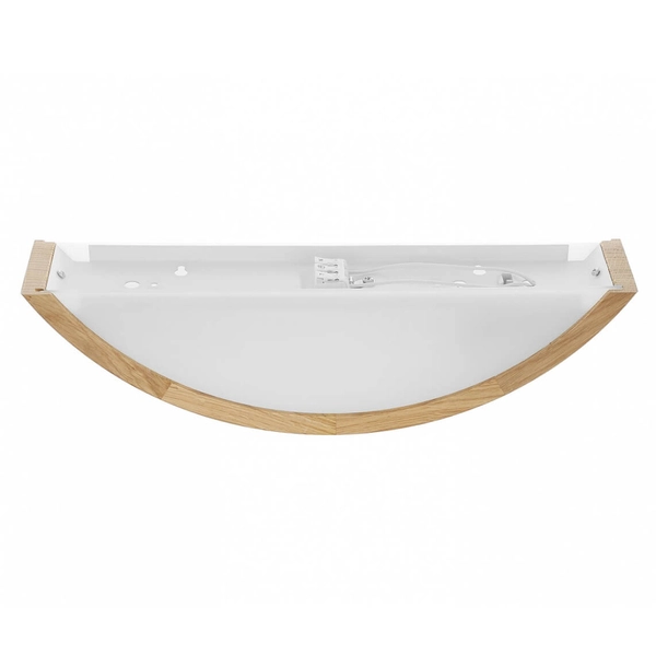 Kinkiet ścienny Cleo 1307623600196 Temar loftowa półokrąg drewniany