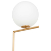 Stojąca LAMPA podłogowa CONDI MLM-7475/1-G MDECO loftowa OPRAWA szklana kula ball mosiądz biała