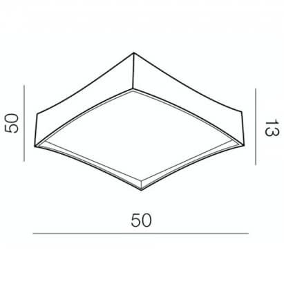 Kuchenny plafon VECCIO AZ2625 Azzardo LED 45W 3000K kwadratowy biały