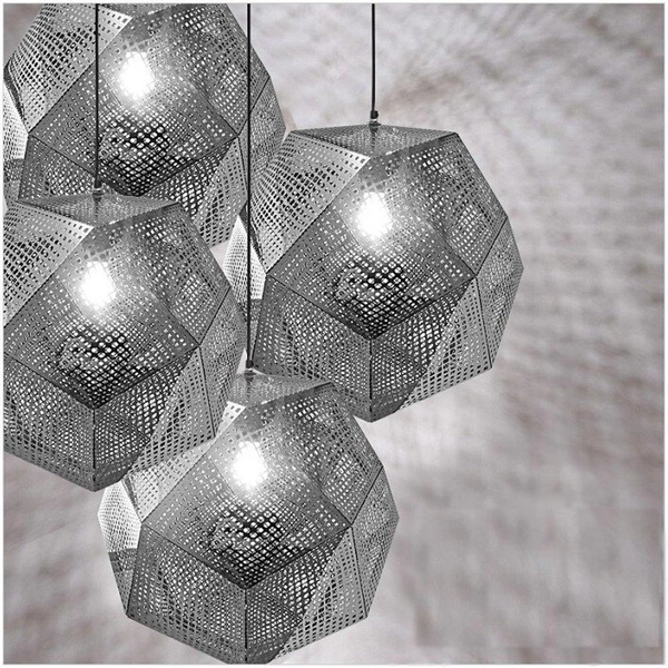 Wisząca lampa ażurowa Futuri star ST-5001 L SILVER L Step futurystyczna chrom