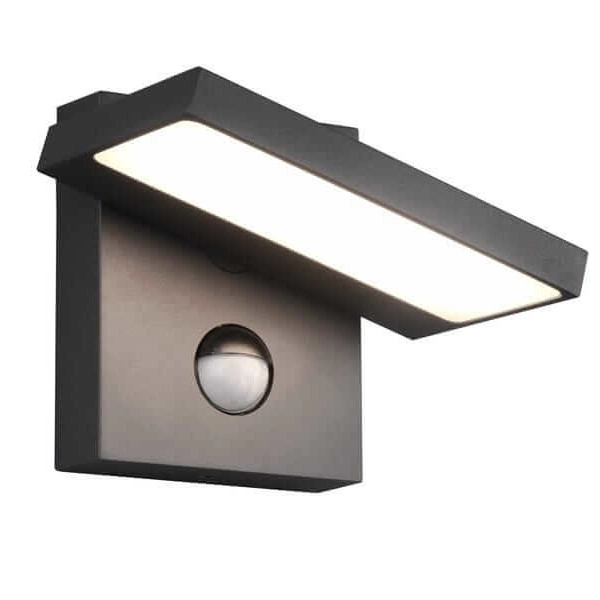 Regulowana LAMPA elewacyjna HORTON 226369142 Trio metalowa OPRAWA ogrodowa LED 8W 3000K outdoor IP54 grafitowy