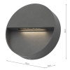 Zewnętrzny spotlight Ugo UGO2139 LED 1,5W 3000K okrągłe oczko IP65 antracyt