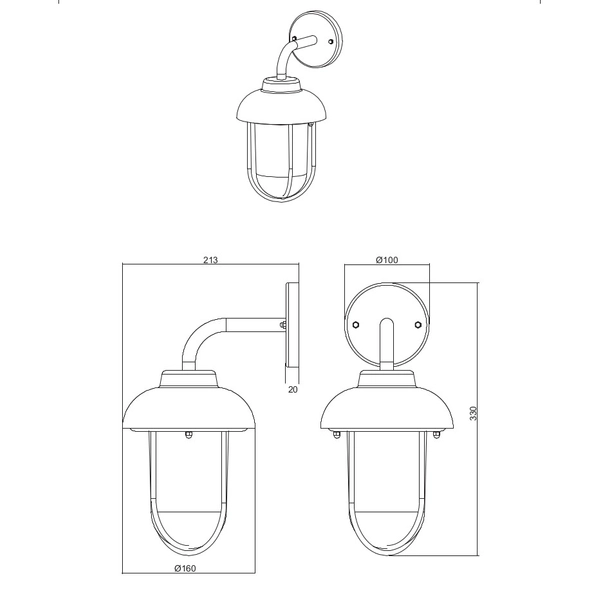 Elewacyjna lampa loft Duero 202760142 antracytowy kinkiet outdoor